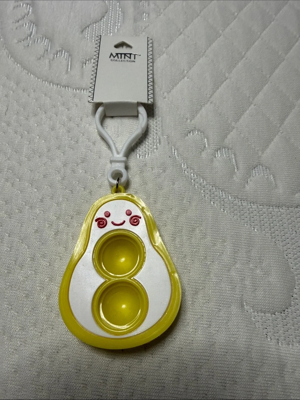 Set of 12 Mint Avocado Pop Keychain Trio in Green, Yellow, Blue & Pink